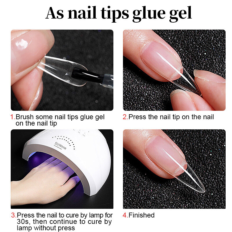 7ml Nail Glue Gel For Falses Tips Nail Art Decoration Adhesive Tool False French Tips Glue Gel Fast Extension Sticking For Nails