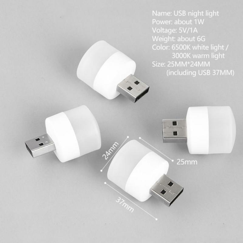 USB Cắm Đèn Máy Tính Di Động Sạc Điện USB Cuốn Sách Nhỏ Đèn LED Bảo Vệ Mắt Đọc Sách Nhỏ Tròn Ánh Sáng Ban Đêm ánh Sáng
