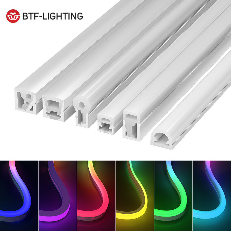 WS2812B WS2811 tubo per insegne al Neon SK6812 RGBW LED Strip Light Gel di silice 1m 2m 3m 4m 5m tubo flessibile per luci morbide al Neon per esterni