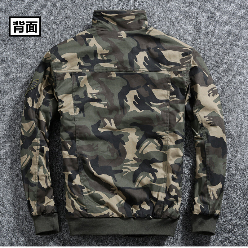Winter Men's Fleece Lined Thick Camouflage Cargo Jackets Military Tactical Outerwear Multi-Pocket Cotton Wear-Resistant Workwear