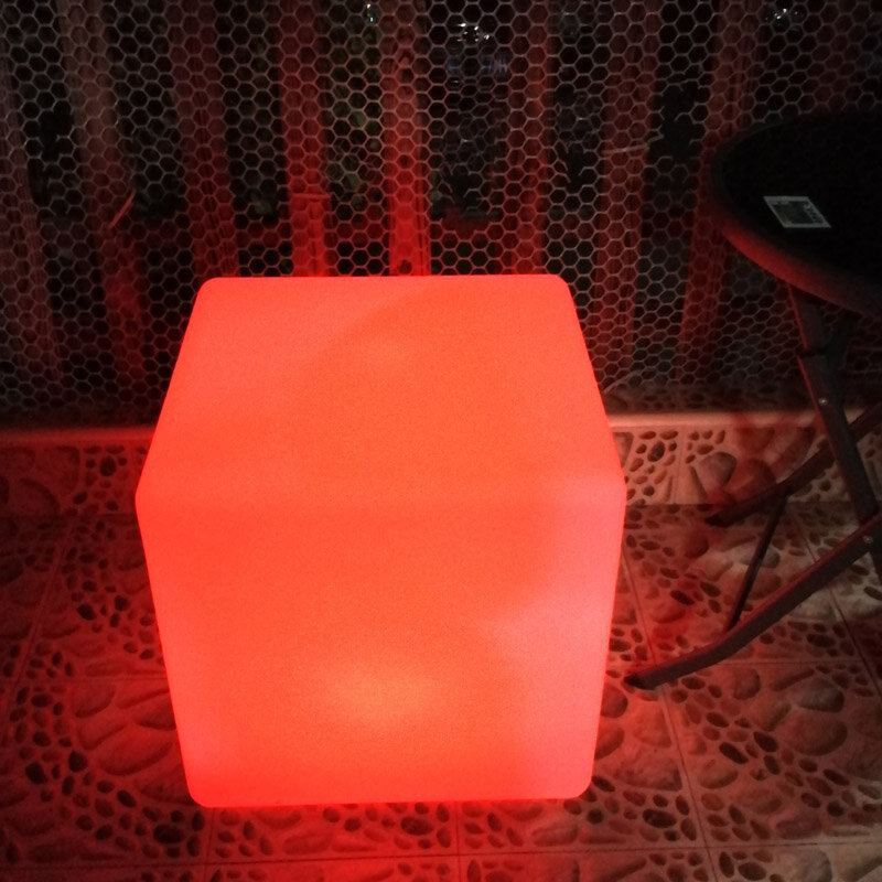 Cadeira de assento com cubo de led brilhante, móvel de iluminação decorativa com 16 cores que muda de cor por controle remoto ktv, uso para festas e bar