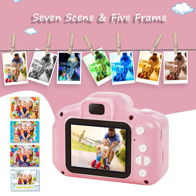 Cámara de vídeo HD de 2,0 pulgadas para niños, videocámara Digital Vlog, fotografía para niños, el mejor regalo de Navidad, Mini videocámara, compatible con tarjeta TF oculta