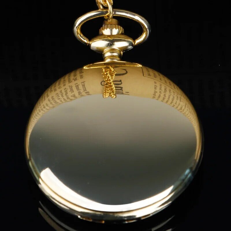 Relógio de bolso quartzo aço liso, Vintage Roman Number Dial Pingente, Fob Chain Relógio Presentes