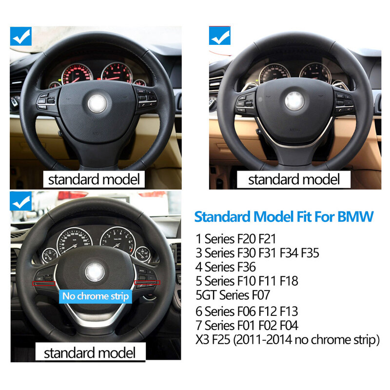 Botão de controle chave do volante do carro, botão para BMW F30, F35, F34, F36, F10, F11, F12, F07, F01, F02, G30, G31, G32, g11, G12
