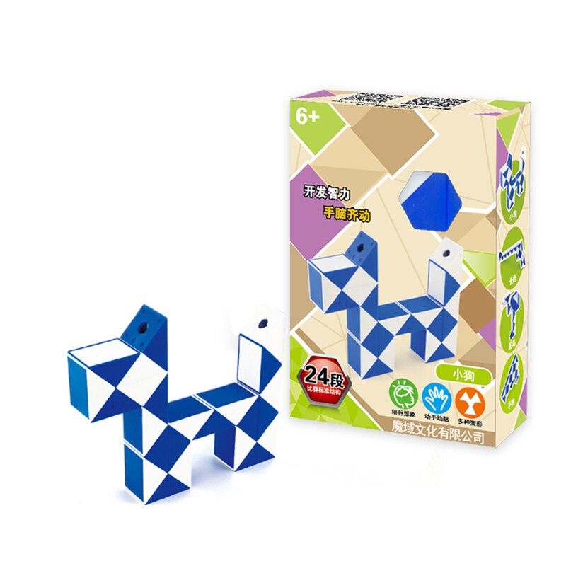 Moyu Cubing Classroom 24 Snake Speed Cubes Twist Magic Puzzle untuk Pesta Anak-anak Mainan Edukatif Warna-warni
