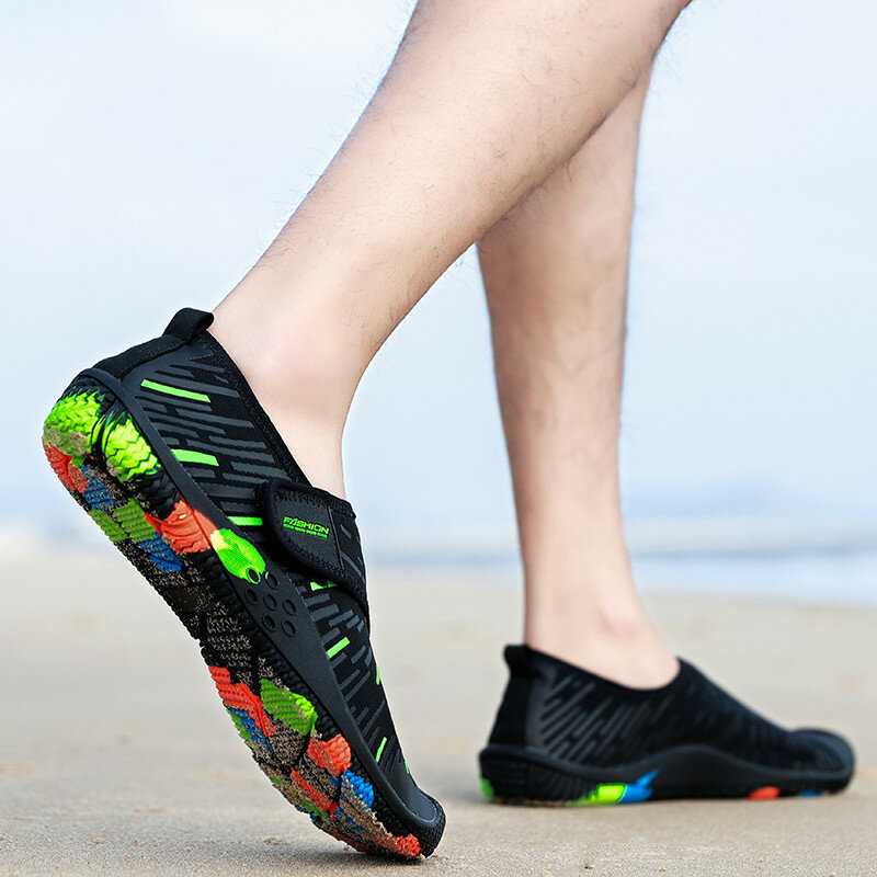 Летние черные кроссовки для мужчин и женщин, низкие Дышащие сникерсы с пятиконечной подошвой, быстросохнущие мужские акватуфли, мужская обувь, 2022