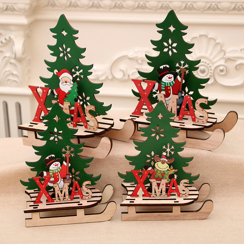 2020 Nieuwe Jaar Natuurlijke Xmas Elanden Hout Ambacht Kerstboom Ornament Kerst Decoratie Voor Thuis Houten Hanger Navidad Gifts Hot