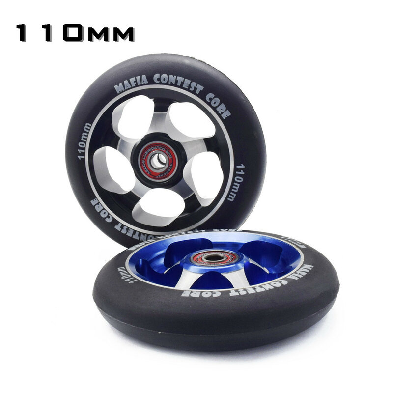 Rueda de alta precisión para patinete eléctrico, rueda de aleación de aluminio con buje en línea de alta velocidad, 100mm, 110mm, 84A, 88A