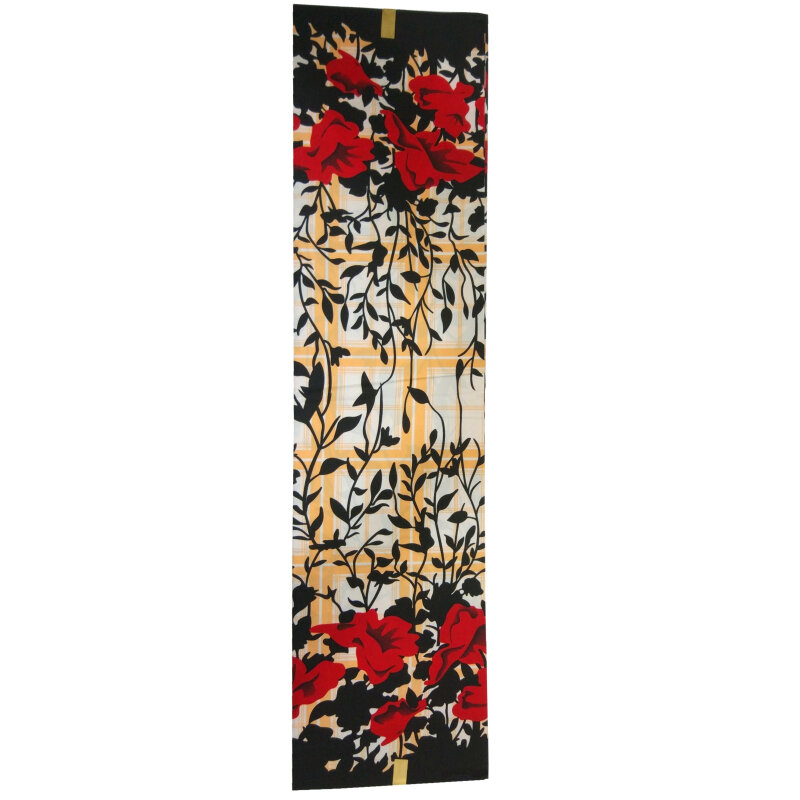 Tissus 100% Polyester pour robe, Wax africaine Ankara à imprimés de fleurs rouges, 6Yards par Lot
