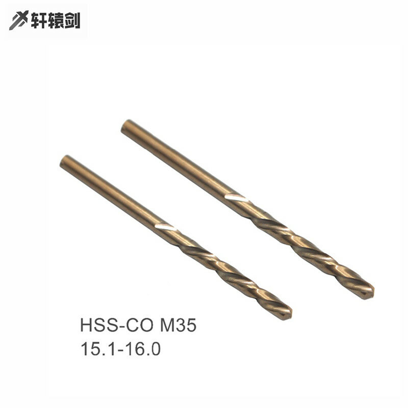 Foret hélicoïdal à tige droite en acier au Cobalt, 1 pièce, Bit15.1 15.2 15.3 15.4 15.5 15.6 15.7 15.8 15.9 16mm HSS-CO M35