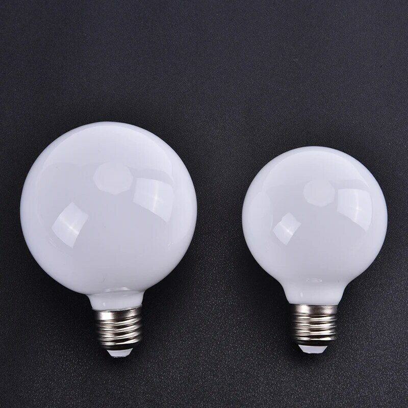 Lâmpada de vidro leitoso g80 g95 7w e27 globo bola lâmpada fria/quente branco lampada led