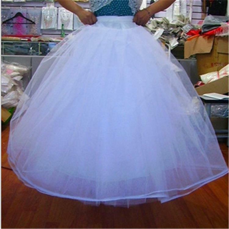 Anágua branca vestido de tule, 3 camadas, acessórios de casamento, saia sem aros, 2021