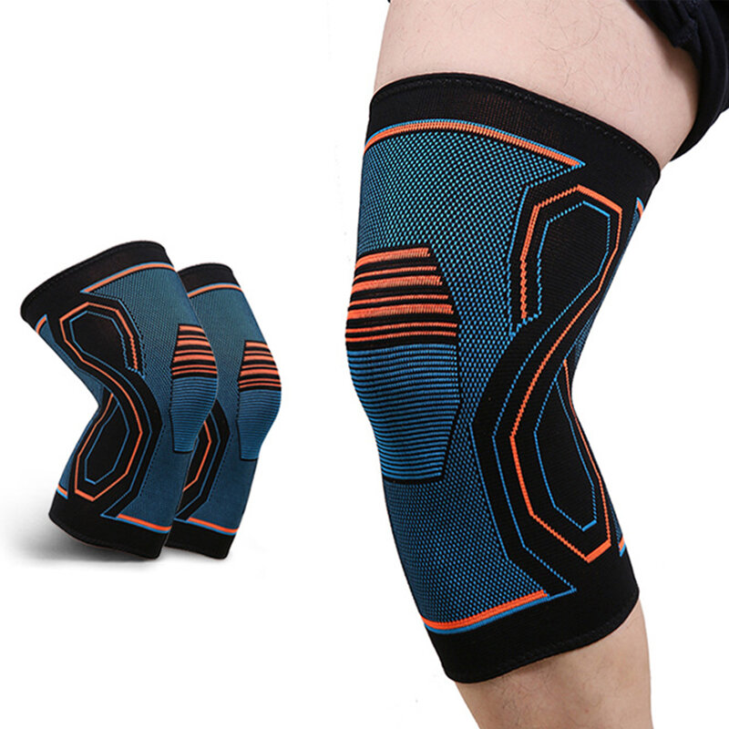 Compression Knee Brace Workout Knee Support for Joint Pain Relief Running Biking Basketball Knitted Knee Sleeve for Adult