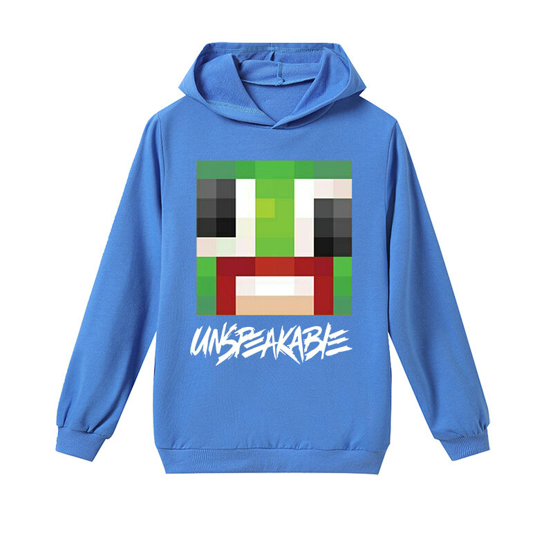 Spring and autumn children's cartoon UNSPEAKABLE cotton long-sleeved hooded T-shirt sweater boys and girls children's clothing