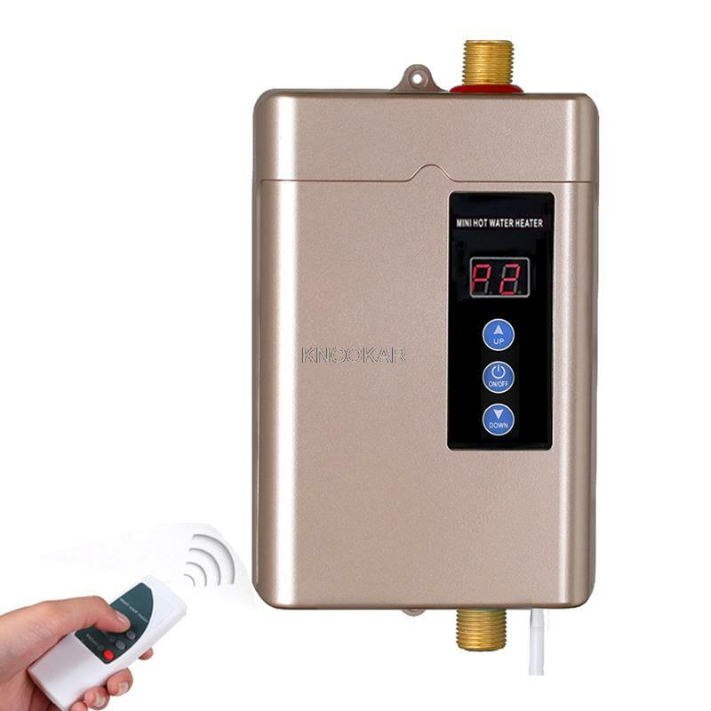 110/220V Instant Electric Water Heater Intelligent Touch Heating Fast 3 Seconds Hot Shower with Temperature Display 4000W