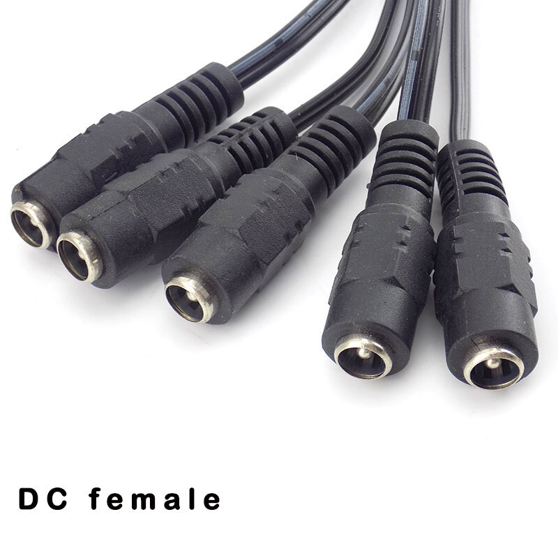 1 pces 5 pces 10 pces 2.1*5.5mm 12v dc macho fêmea conectores plug fonte de alimentação cabo de extensão fio cctv câmera led strip luz