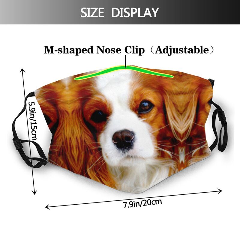 Cavalier King Charles Spaniel Mouth Face Mask Cavalier King Charles Spaniel Facial Mask Pretty Polyester Mask