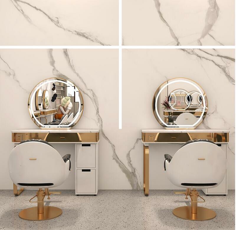 Wanghong barber shop mirror stage hairdressing mirror tide shop ironing and dyeing table hair salon special