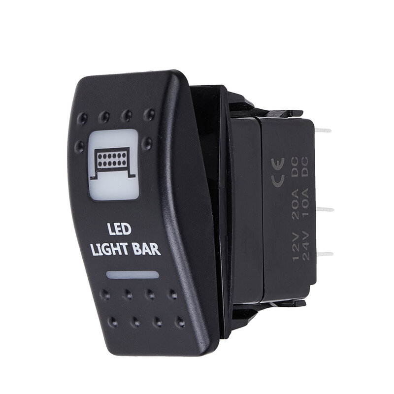 5PINS ใช้งานร่วมกับ Polaris RZR XP 900 1000 Ranger Blue LED Light Rocker Switch สำหรับ John Deere Gator UTV สำหรับ CAM AM เรือรถบรรทุก