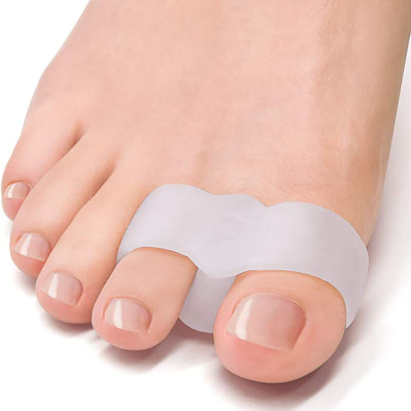 Separador de silicona para dedos de los pies, Protector ortopédico para juanetes, alisador y pedicura, 2 unidades = 1 par