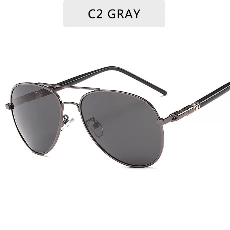 Gafas de sol polarizadas para hombre, lentes de piloto Vintage, UV400, diseñador de marca