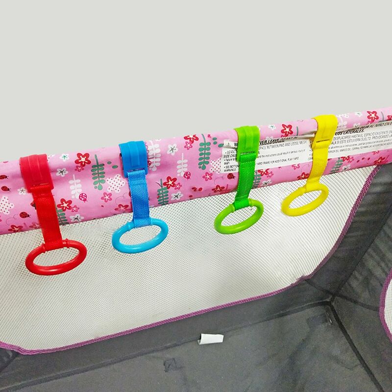 Pull Ring Voor Kinderbox Babybedje Haken Algemeen Gebruik Haken Baby Speelgoed Hangers Bed Ringen Haken Opknoping Ring Helpen Baby stand