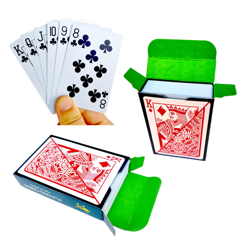 1 baralho/54 pces texas holdem em plástico jogando cartas de poker jogo à prova dwaterproof água e maçante polonês poker star board jogos 58*88mm cartões