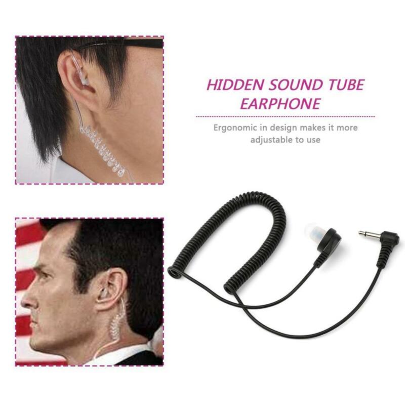 Auricular de tubo acústico oculto, audífono para Radio bidireccional, altavoz, micrófono, 3,5mm
