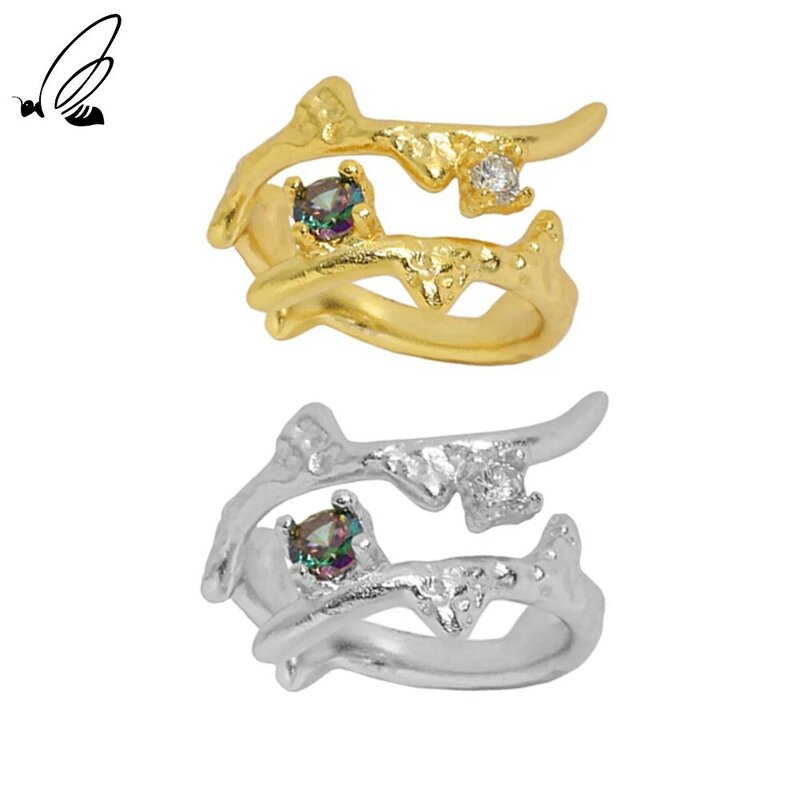 S'STEEL-anillo ajustable de Plata de Ley 925 para mujer, joyería fina con apertura de circonita, diseño coreano, Punk, boda, 2021