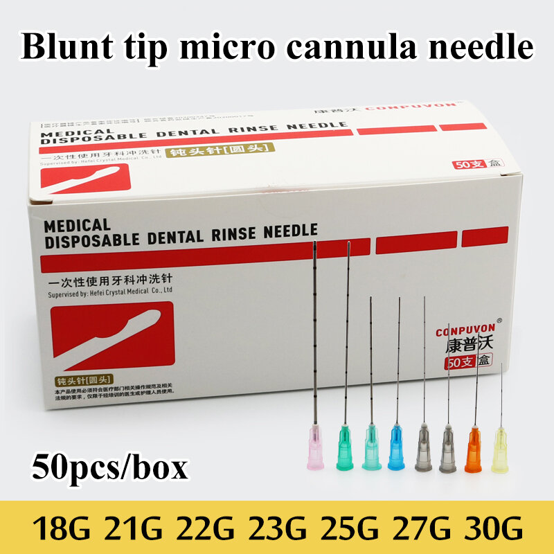 Blunt Tip Micro Canule Medische Injectie Naald 18G 21G 22G 23G 25G 27G 30G Vlakte Uiteinden Notched Endo Naald Tip Spuit