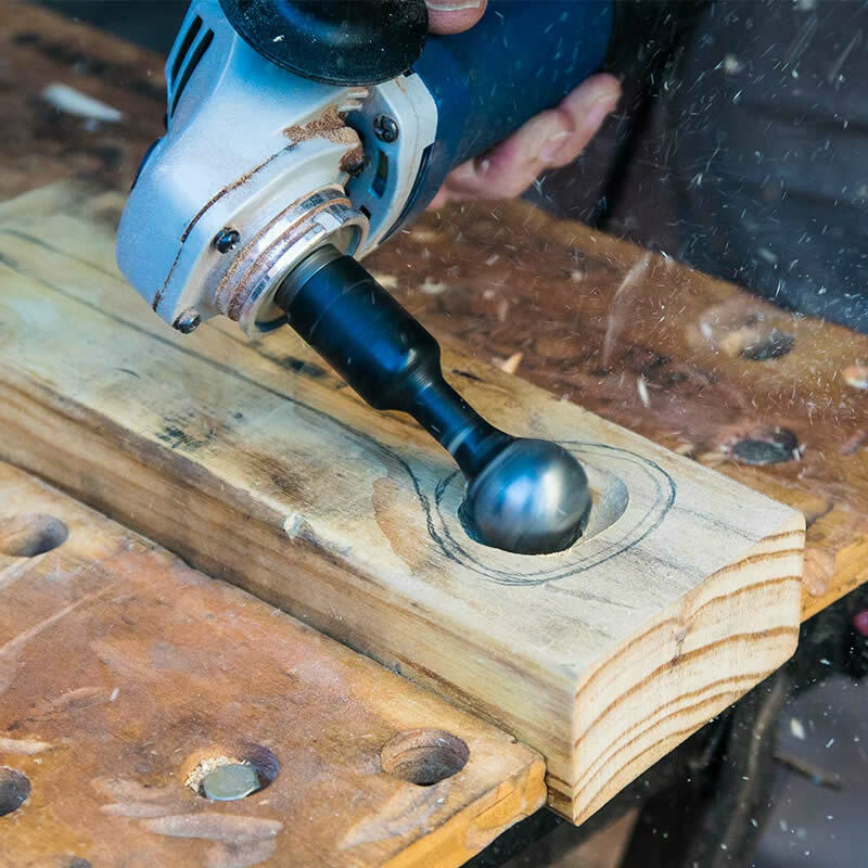 Bola Gouge husillos esféricos en forma de Gouge de madera accesorio de talla de potencia para amoladora angular herramienta de talla de ranura de madera