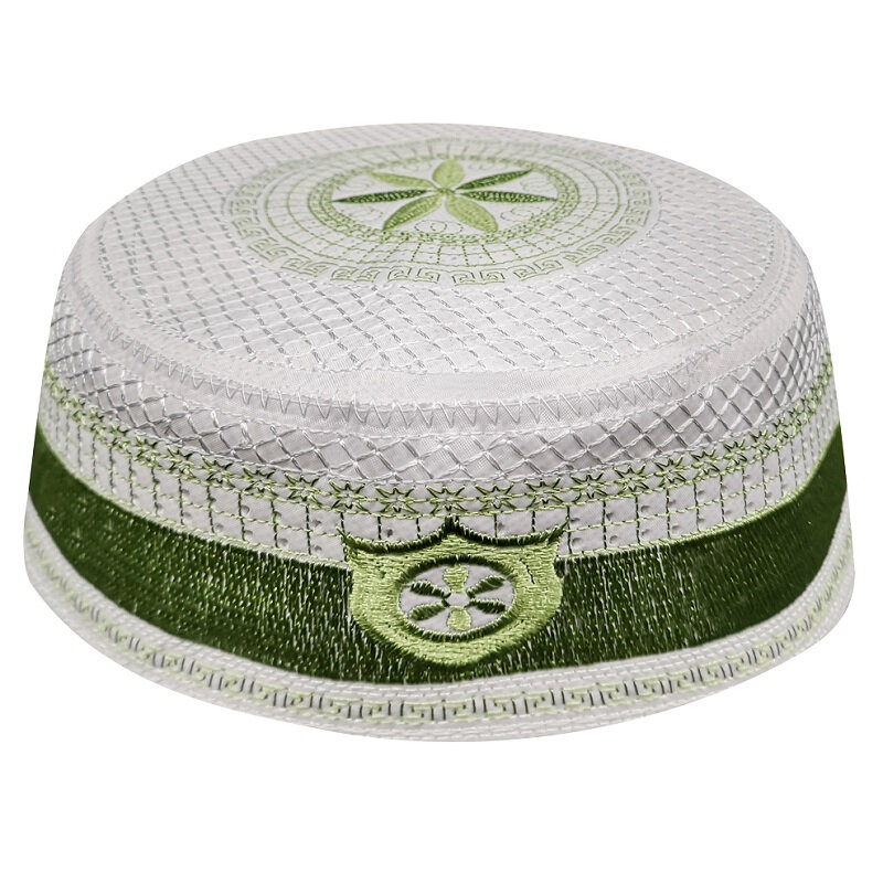 남성 보닛 이슬람 모자, 녹색 아랍어 유태인 키파 아랍 무술만 키프팟기도 히잡 모자 이슬람 의류 남성