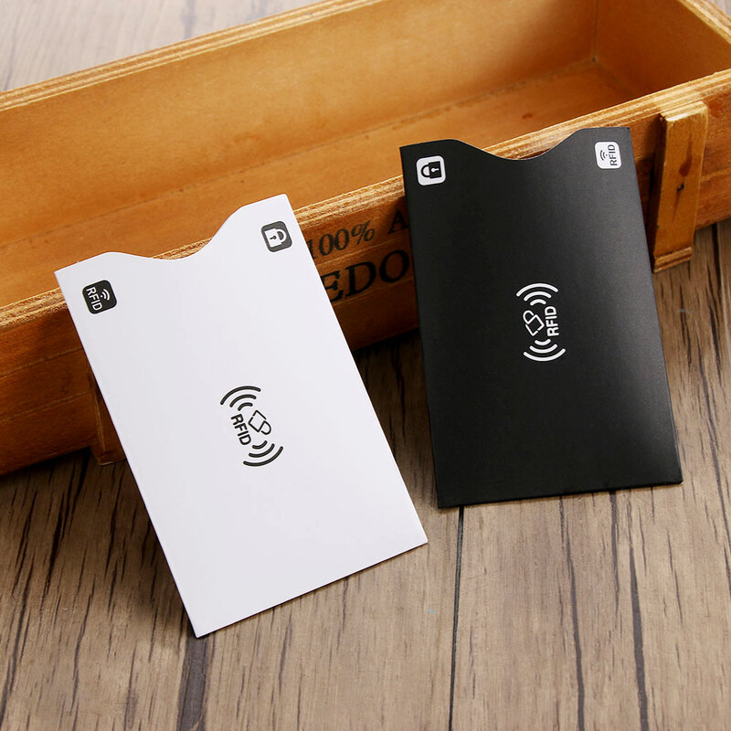 Чехол-Кошелек для банковских карт, Алюминиевый, с RFID-защитой, держатель для карт, 2 шт., интеллектуальный щит