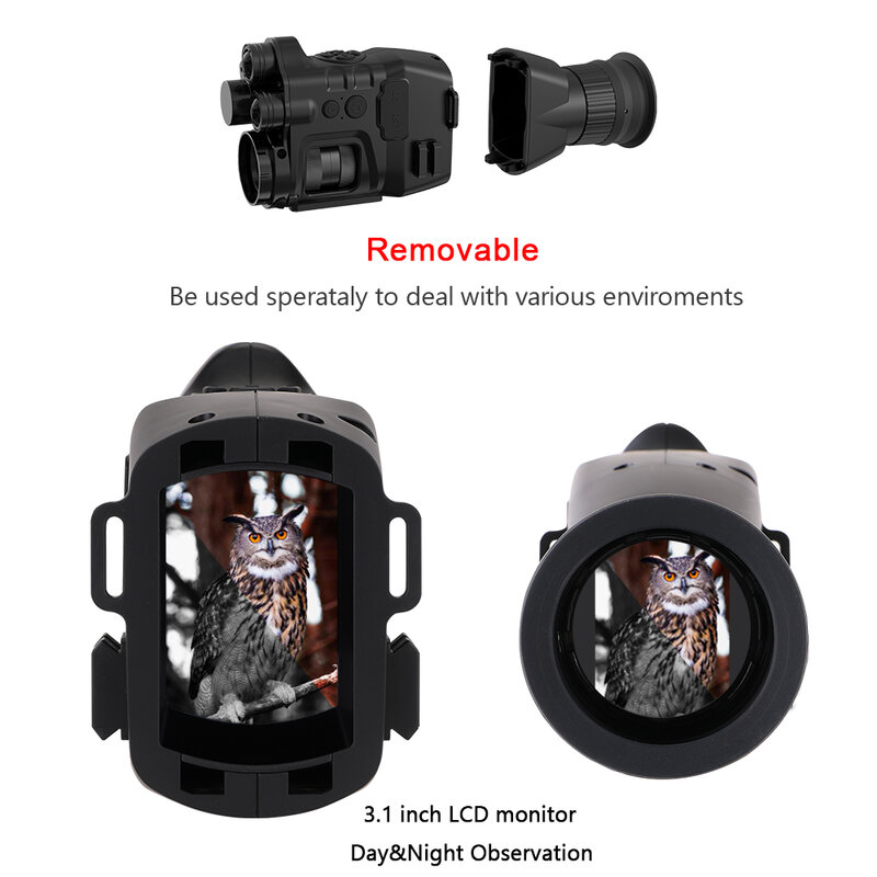 Henbaker-mira telescópica de visión nocturna para caza, monoculares con láser rojo, 24x, infrarrojos, WIFI, aplicación, CY789
