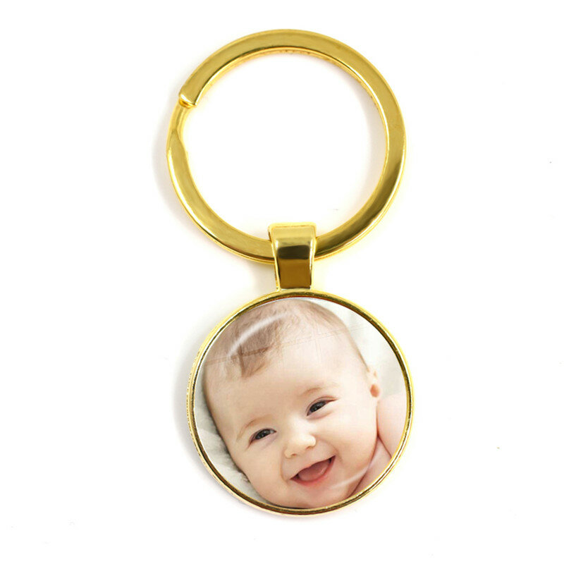 Llavero con foto personalizada, soporte para llaves con fotografía customizada de mamá, papá, bebé, niños, abuelo y padres, regalo de aniversario para familia