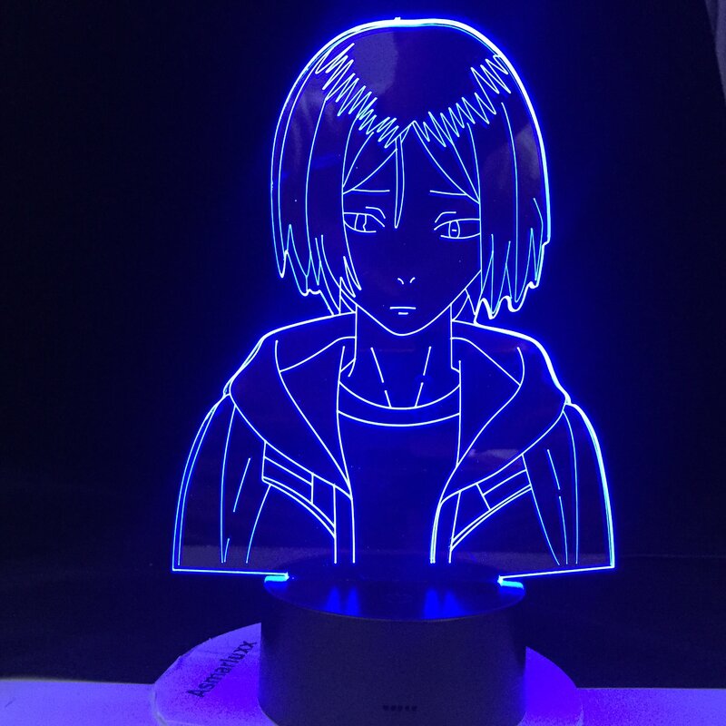 Haikyuu Kozume Kenma Volleyball Girl Figure 3d Led 7 Colors Night Light for Children Holiday Best Decor Lights Home Decor