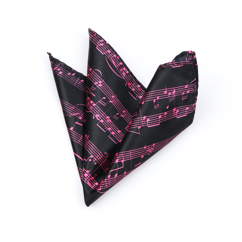 Музыкальный Карманный квадратный носовой платок для пианино, гитары, клетчатый носовой платок из полиэстера, повседневная вечевечерние, милый подарок, смокинг
