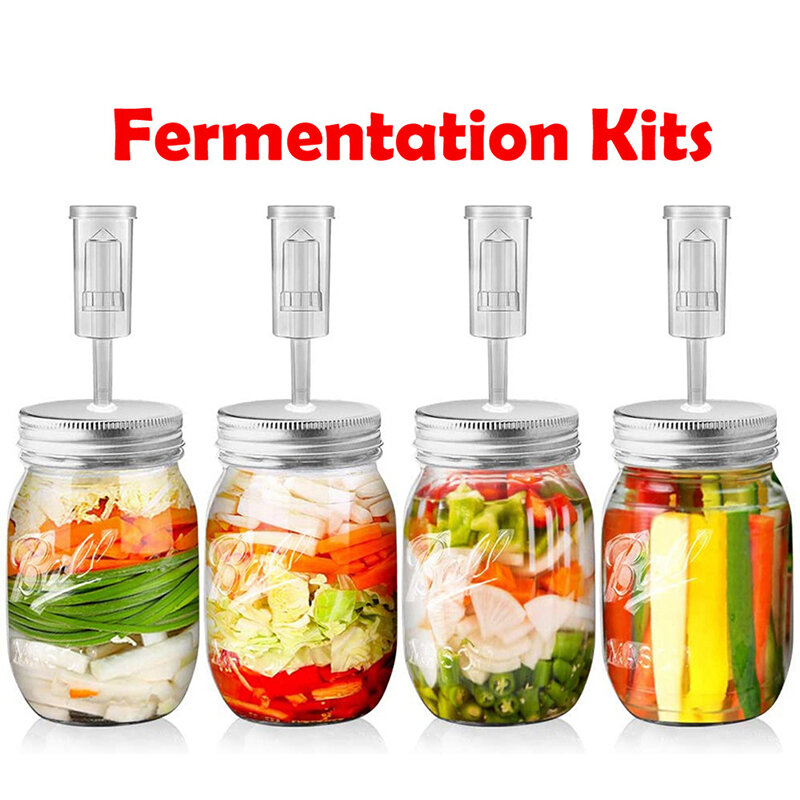 Kit de fermentação de frascos para boca larga, tampa premium de fermentação de frascos de boca larga