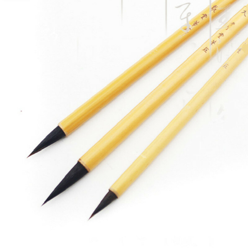 Chinese Calligraphy Brushes Rabbit&weasel Hair Caligrafia Brush Pen Small Writing Painting Practice Regular Script Tinta China