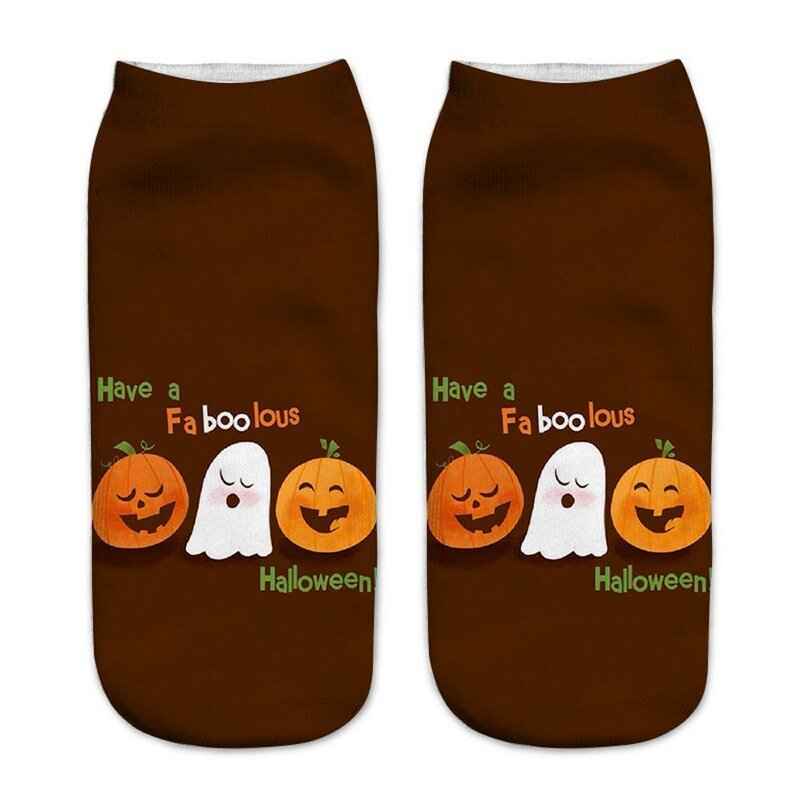 1pair / pack 3D cute cartoon party pattern hot women's sock unisex Fashion polyester socks W0803