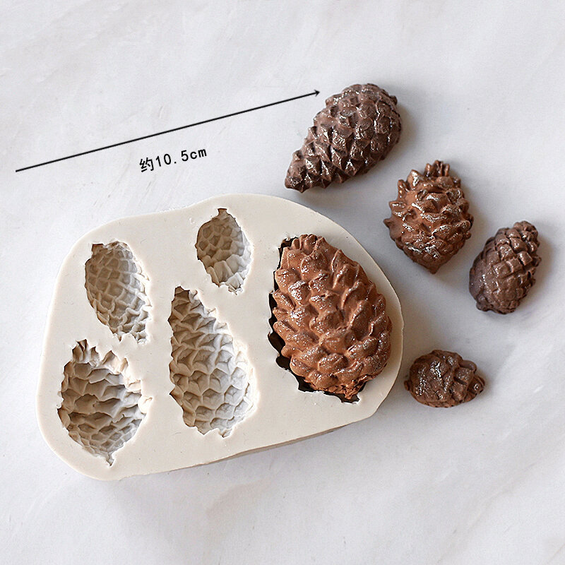 Forest Style filbert squirrel Wood pinecone tree root shape silicone Cake Mold Fondant Cake tool Baking Decoration Mould