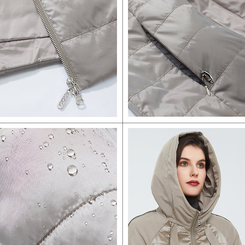 Astrid 2023 весеннее пальто женская верхняя одежда трендовая куртка короткие парки Повседневная модная женская Высококачественная теплая тонкая хлопковая ZM-8601