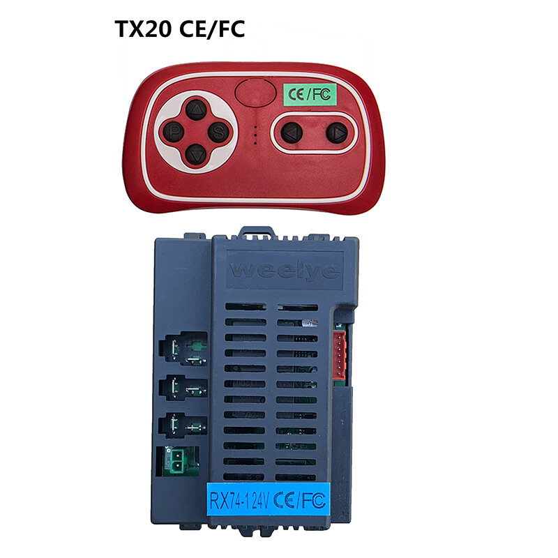 Weelye RX74 24V FCC/CE สี่ด้านซ็อกเก็ต2.4G รีโมทคอนโทรล Bluetooth และตัวรับสัญญาณสำหรับเด็กรถอะไหล่