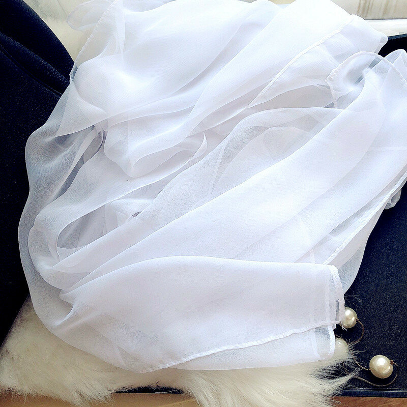 Новинка 2024, Модный летний женский однотонный пляжный шарф, Шелковый женский ободок, ободок для пляжа, оптовая продажа