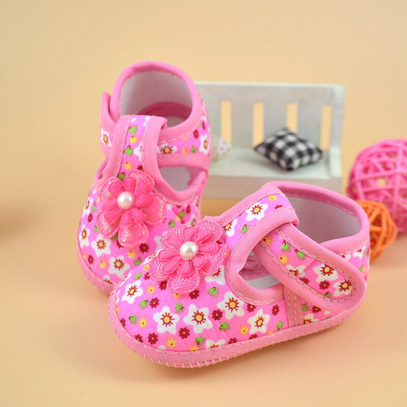 Zapatillas de lona de suela suave para recién nacido, Zapatos de cuna para niños pequeños