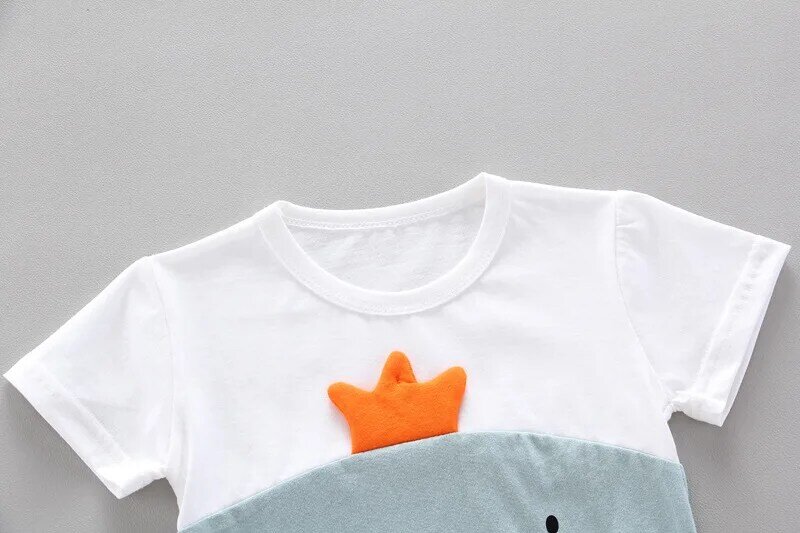 2020 verão do bebê recém-nascido menino conjunto de roupas moda casual dos desenhos animados t camisa calças 2 pçs bebê menino roupa terno crianças conjuntos