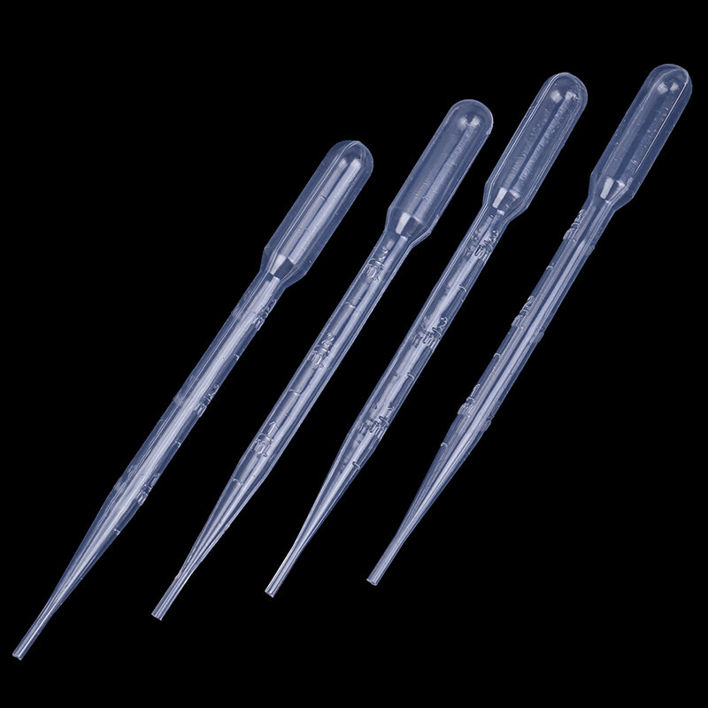 4 szt. 3ML pipety narzędzia laboratoryjne plastikowe jednorazowe skalowane Pasteur wkraplacz polietylenowe narzędzia do makijażu