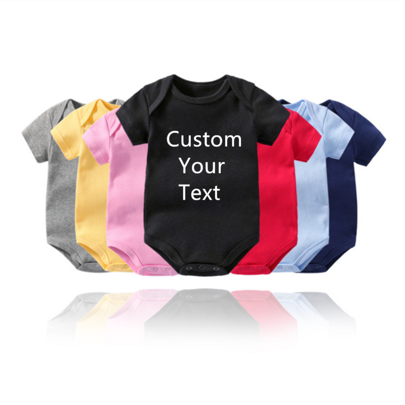 Custom Baby Onesie Bodysuit Soft Cotton Baby Creeper Personalized Baby Boys Girls Onesie Bodysuit Infant Romper Jumpsuit Outfit