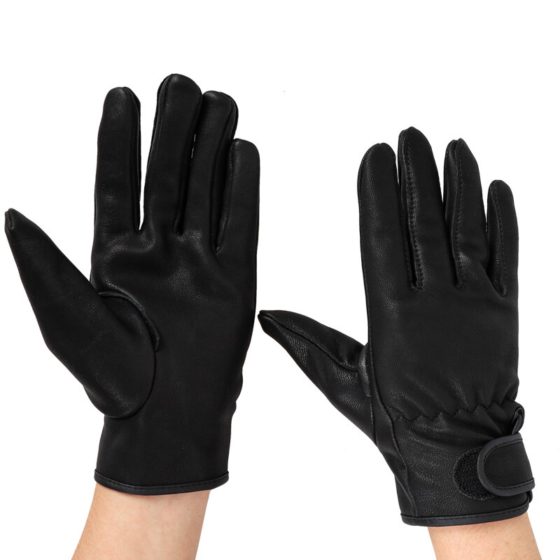 QIANGLEAF-guantes de seguridad de piel de cabra para hombre, manoplas de cuero resistentes al desgaste, para conducción de coche, 520SY