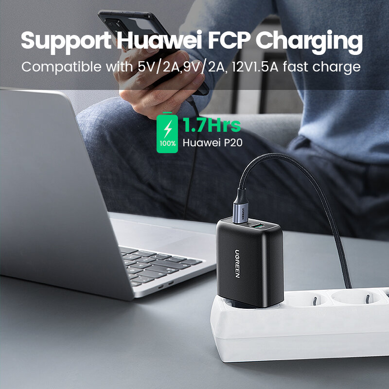 UGREEN Quick Charge QC 3.0 36W USB Charger Fast ChargerสำหรับiPhone QC3.0สำหรับSamsung S10 Xiaomi mi 9โทรศัพท์